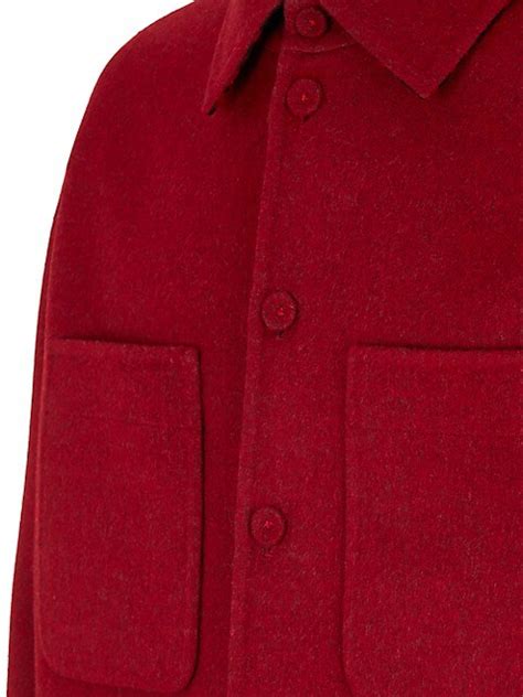 Fendi Giubbotto Reversible Wool Shirt Jacket 